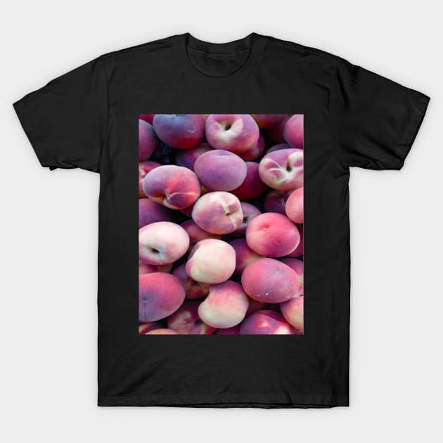 Delicious Peaches - Vectorized Photographic Image T-Shirt by Rhubarb Myrtle